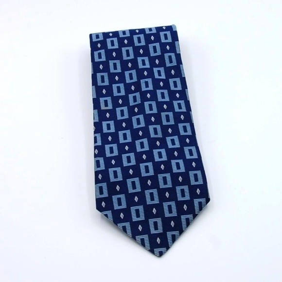 Tommy Hilfiger Geometric Two Tone Tie Silk - Picture 2 of 8
